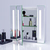 Illuminated LED Bathroom Mirror Cabinet With Sensor Shaver Socket Demister Pads