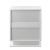 White High Gloss Bedside Table Cabinets LED Light Chest of 3 Drawers Nightstand