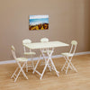 Foldable Kitchen Dining Room Table with Chairs Indoor Outdoor Portable Furniture