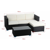 Outdoor Rattan Garden Corner Furniture Sofa Table Chair Lounge Set Patio wicker