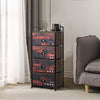 4 Drawer Fabric Dresser Tower Vertical Storage Chest Organizer Unit Steel Frame