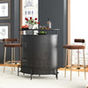 Industrial Bar Table Home Bar Kitchen Countertop Table W/ Storage Shelves