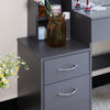 Dressing Table With Drawers Mirror Stool Set Makeup Desk Vanity Table Bedroom