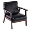 Retro Vintage Leather Armchair Sofa Accent Chair Cafe Seat Bench Bedroom