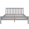 4ft6 Double Bed Wooden Frame Solid Pine Wood Bed Grey For Adults Kids Teenagers