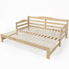 Sofa Bed Day Bed 3ft Single Bed with Trundle King Size Wooden Bed Frame Nature