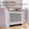 Radiator Cover White Unfinished Modern Traditional Wood Grill Cabinet Shelf MDF