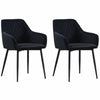 1/2 X Dining Chairs Velvet Set Padded Seat Metal Leg Kitchen Chair Home Office