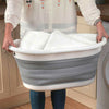 24L Silicone Folding Laundry Basket Space Saving Washing Pop Up Bin Collapsible