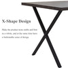 Dining Table MDF Top Metal X-Design Legs Desk Workstation 120*80cm Dining Room