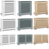 White Radiator Cover Small Large MDF Slat Wood Cabinet Shelf Grill Furniture