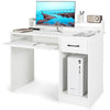 Wooden Computer Desk W/ Keyboard Tray Writing Workstation Vanity Dressing Table