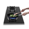 2 Burners Gas Hob Liquefied Stove Cooker Indoor Home Kitchen Cookware 73cm UK