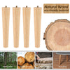 4x Oak Wooden Cone Furniture Legs Feet for Sofa Chair Table Stool Cabinet 5Color