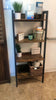 Industrial Ladder Bookcase 4 Tier Rustic Shelving Unit Metal Plant Storage Stand