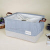 Foldable Fabric Canvas Storage Bags Basket Laundry Toys Fabric Storage Bag Tidy