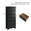 Modern Narrow Chest of Drawers Bedside Cabinet Sideboard Bedroom 6 Drawers Chest