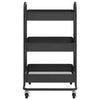 vidaXL 3-Tier Trolley Steel Plenty of space Rugged stable brake Move flexibly