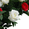 Artificial Silk Rose Flower Row Leaves Wedding Party Garden Wall Valentine Decor