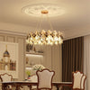 Luxury Modern Crystal Chandeliers Smoky Grey & Clear Golden Metal Pendant Lights