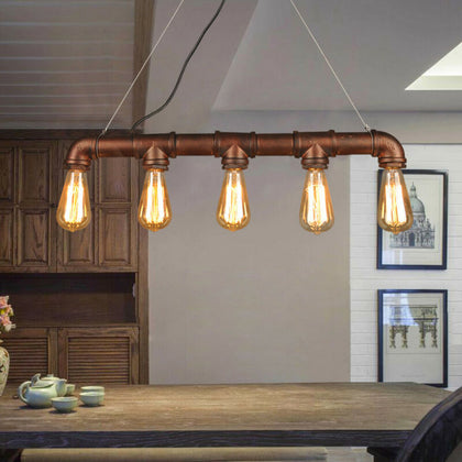 Vintage Industrial Rustic Steampunk Metal Waterpipe Ceiling Wall Table Lights