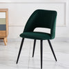 2/4PCS Dining Chairs Velvet Set Padded Seat Metal Leg Kitchen Chair Home Office