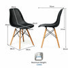 Set of 2 DSW Dining Chair Shell PP Lounge Side Chair Modern Leisure Chair Home