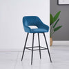 1/2X Bar Stools Velvet Breakfast Chair Kitchen High Counter Stool Pub Restaurant