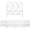 5PCS White Garden Fencing Panel Vegetable Flower Lawn Picket Borders Pet Barrier