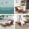 2-Piece Sectional Modern Sofa Set Leather Chaise Lounge W/ Ottoman Foot Stool