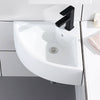 New Corner Basin Sink Bathroom Cloakroom Wall Corner Ceramic Wall Hung UK