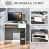 Compact Computer Table with Keyboard Tray Drawer Study Office Work Writing Desk