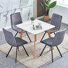 Set of 4 Velvet Dining Chairs Lounge Metal Leg Padded Dining Room Kitchen Office