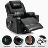 Riser & Recliner Armchair Leather 8 Point Electric Heated Massage Sofa Arm Chair