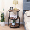 Mobile End Table Sofa Side Table Round Coffee Table for Living Room