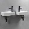 Small White Bathroom Wall Hung Cloakroom Ceramic Compact Wash Basin Sink 370mm