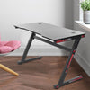 Gaming Desk Racing Computer Table Z Shape PC Laptop Home Office Workstation