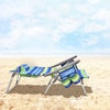 3 PCS Beach Chair and Table Set Outdoor Reclining Chairs Roll Up Camping Table
