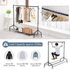 6ft Heavy Duty Clothes Rail Display Garment Rack Dress Hanging Shoes Shelf Stand