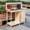 Work Bench Table Garden Greenhouse Wooden Work Station Patio Storage Cabinet NEW