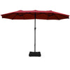4.6M Patio Double-Sided Umbrella Parasol Outdoor Extra Large Crank Sunshade