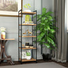 Bookcase 5-Tier Bookshelf Freestanding Display Stand Wood Storage Shelving Unit