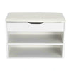 Shoe Bench Storage Rack Shelf Wooden Shoes Cabinet with Soft Seat Hallway Bench
