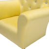 Velvet Kids Mini Sofa Children Armchair with Footstool Toddler Boys Girls Gift