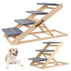 2In1 Portable Folding Pet Stairs for Dog Cat High Bed Steps Safety Car Wood Ramp
