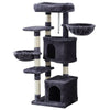 Cat Tree Cat Scratching Post Climb Tower Kitten Toy Scratcher Activity Black
