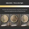 Metal Frame Round LED Bathroom Mirror Make Up Anti Fog & Memory Function 800mm