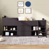Kids Single Cabin Bed Mid Sleeper Bed Frame Storage Bed w/ Drawers & Shelves QH