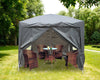 Outdoor Garden Pop Up Gazebo Marquee Party Tent Canopy 4 Side Panels 2x2M