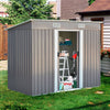 8 FT x 4 FT Outdoor Storage Shed Garden Roofed Utility Tool Shed House w/Windows